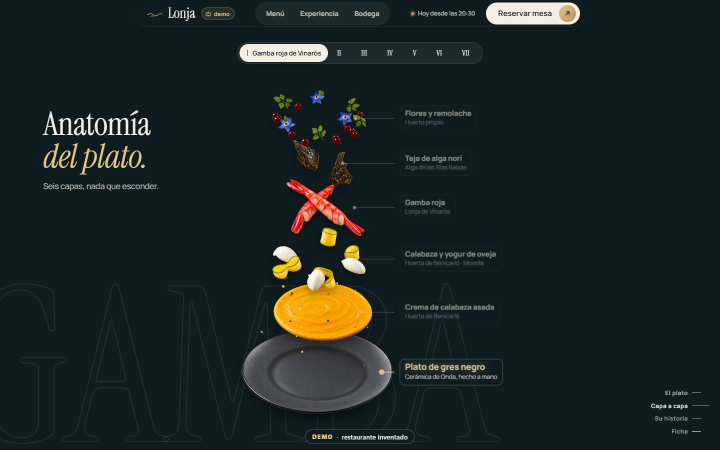 Web de restaurante de ejemplo diseñada por Keubz Digital (negocio inventado)